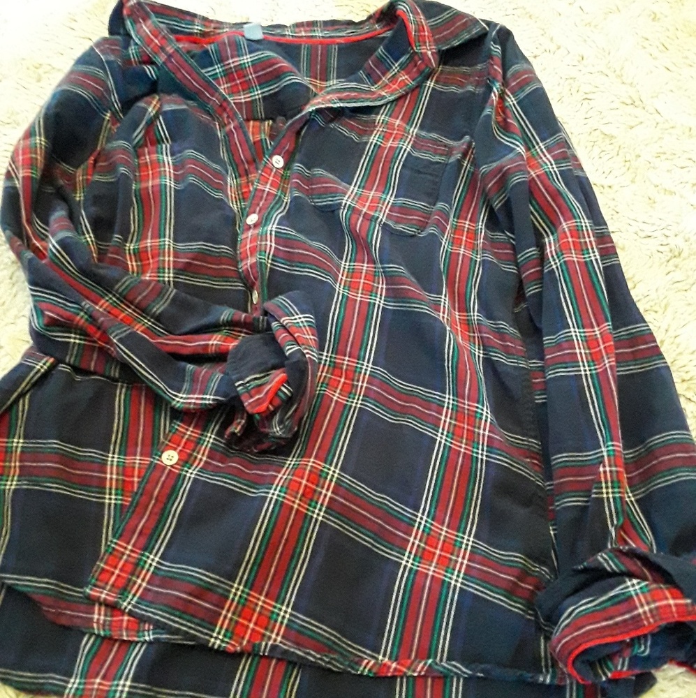 Plaid button up shirt